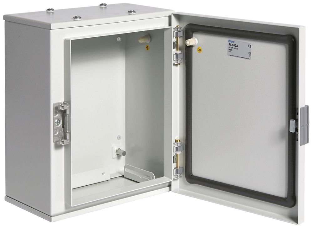 Coffret AP Hager Orion.Plus acier 250×300×160mm IP65 SKI panneton double grc