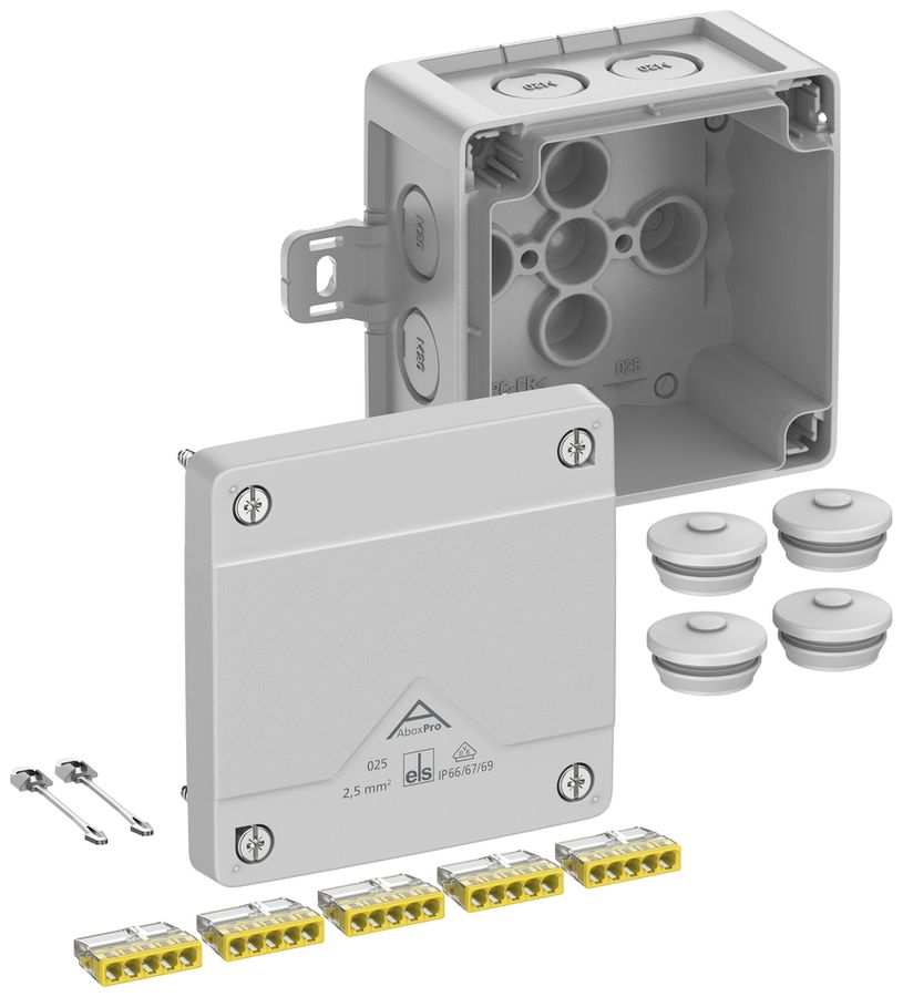 Boîte de dérivation AP Spelsberg Abox Pro 025 AB-2,5² 92×92×60mm IP69 gr