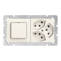 Combinazione INC EDIZIOdue 3/1P +3×T13 bianco, orizzontale