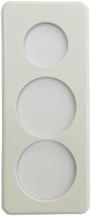 Plaque de recouvrement 3×1 43+58+58 blanc