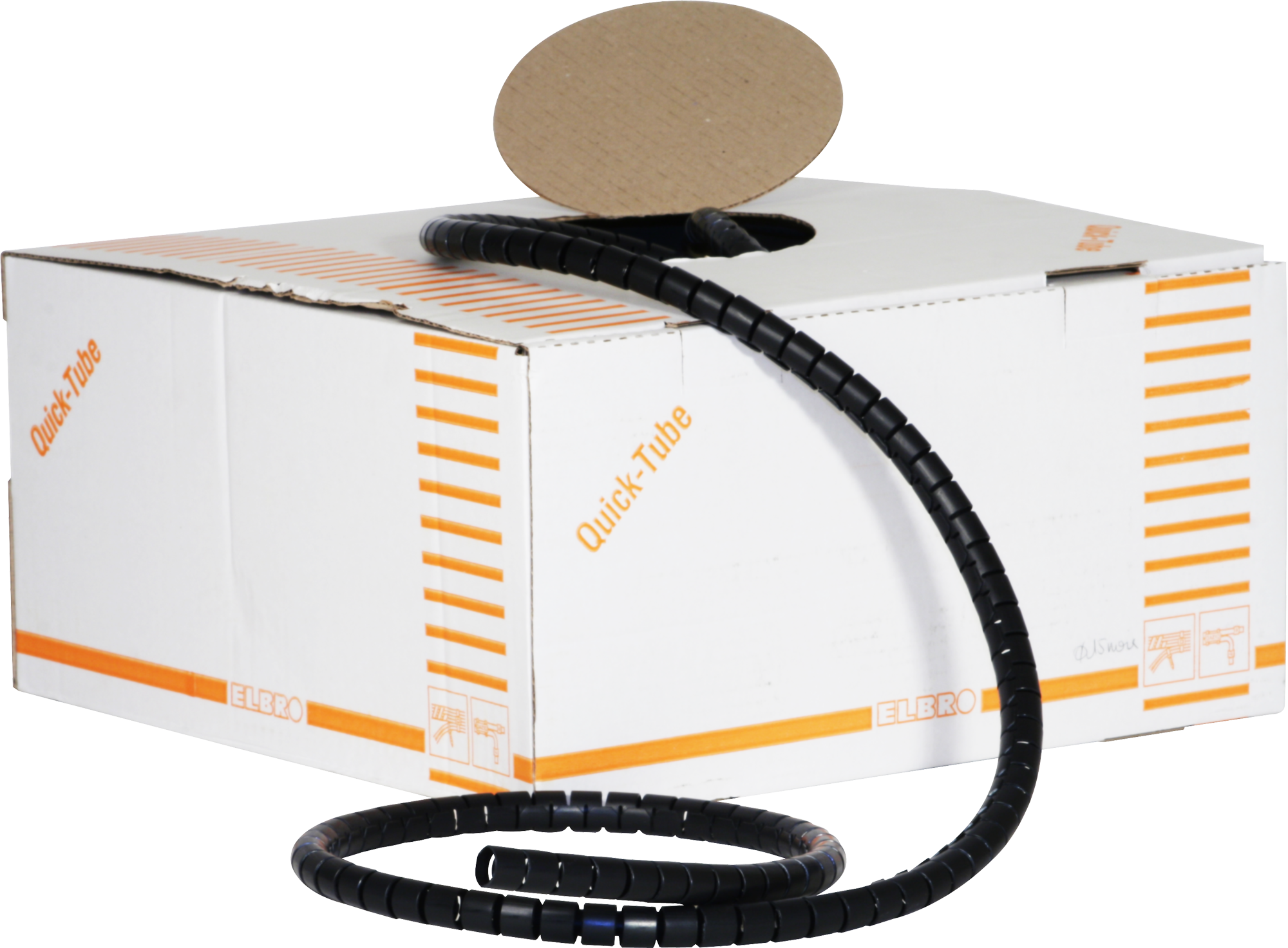 Guaina spirale Quick-Tube 15mm nero, 25m in scatola con 1 utensile