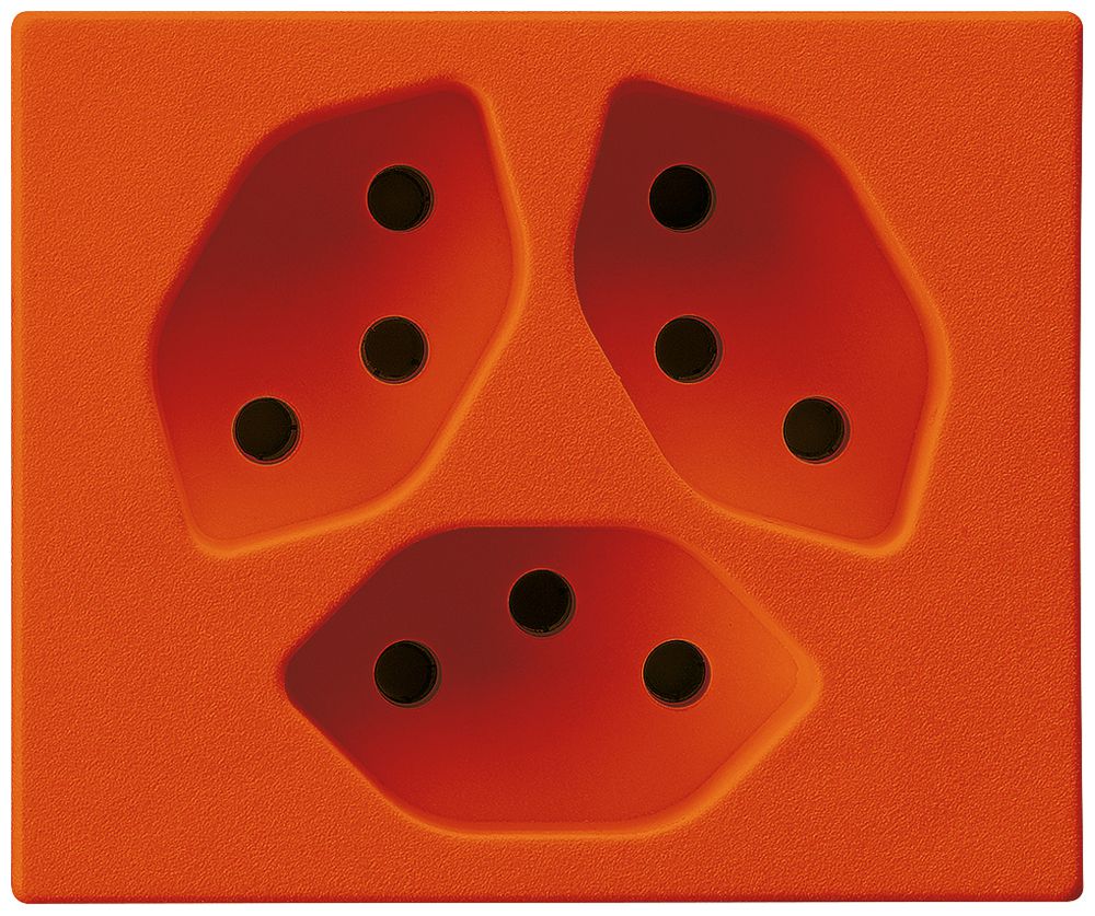 Prise FLF Hager 3×type 13 D orange