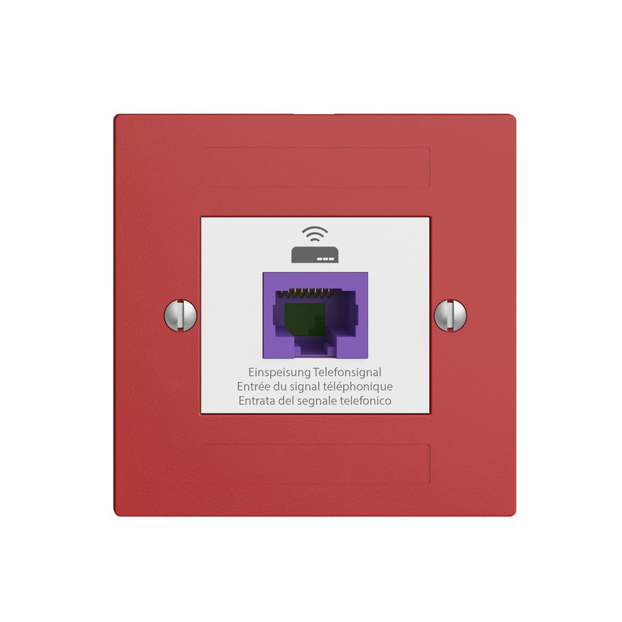 Presa ritorno EDIZIOdue F 1×RJ45 p.Swisscom VoIP, 8 poli, UTP, berry