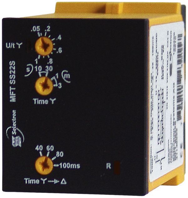 Relais temporisé étoile-triangle 2C 24VAC/DC 110…240VAC