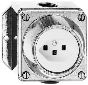 AP-Steckdose feucht T23 16A Al kugelpol.mit Steckklemmen