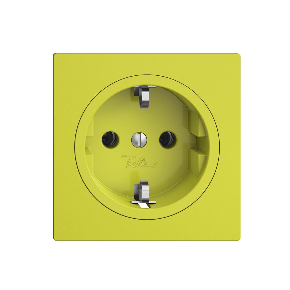 SCHUKO-Steckdose EDIZIOdue F, 16A, 250VAC, L+N+PE lemon