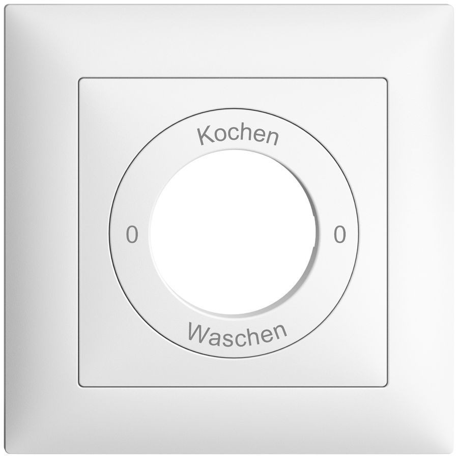 Frontset 0-Kochen-0-Waschen EDIZIOdue 88×88mm weiss