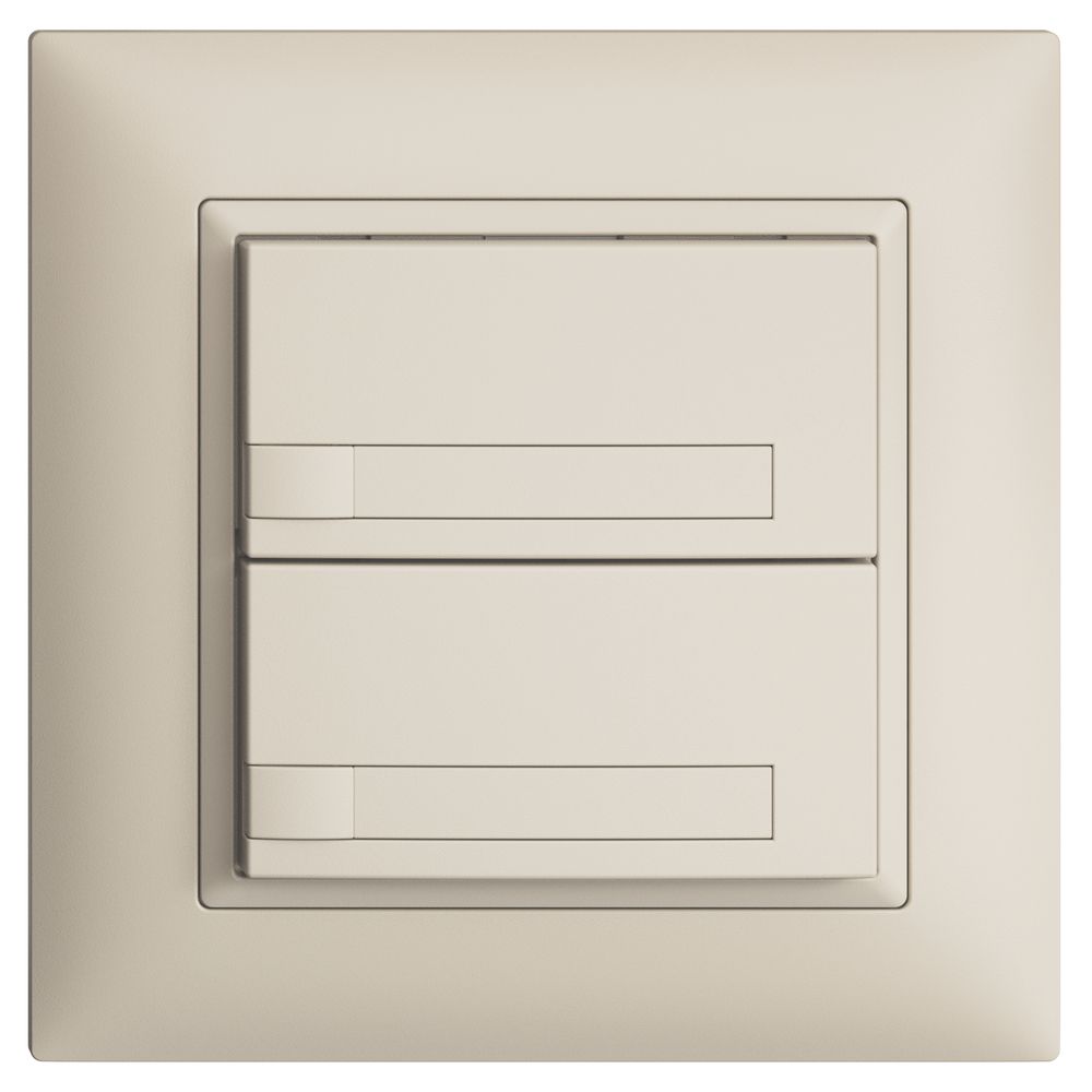 Poussoir KNX RGB ENC EDUE FMI, 250mW, LED, a.papier, 2×poussoir, 1×touche, crema