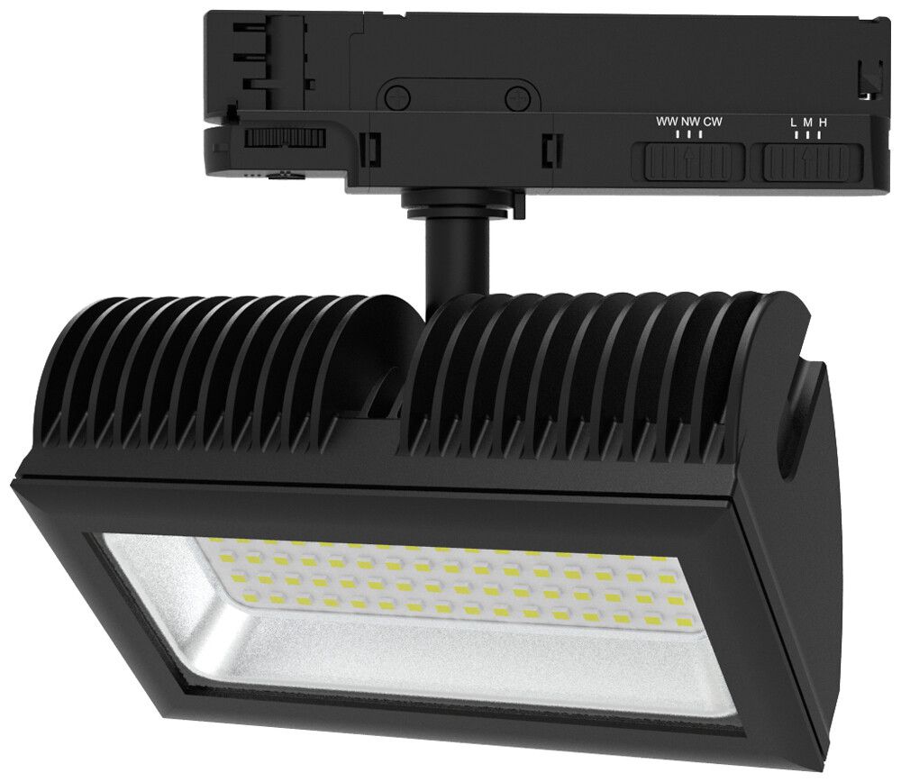 Projecteur LED DOTLUX FLEXAtrack 38W 2805lm 3000…5700K VAR AD3PH 201×108mm no