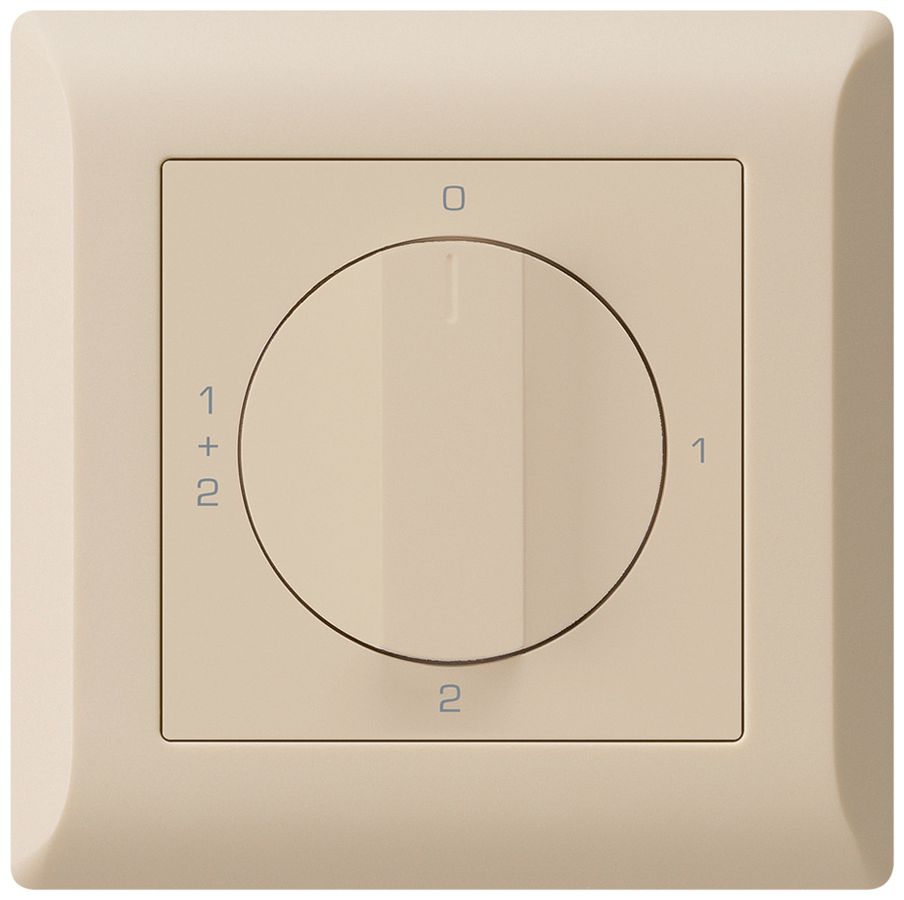 UP-Drehschalter kallysto.line 1/1L beige mit Drehgriff