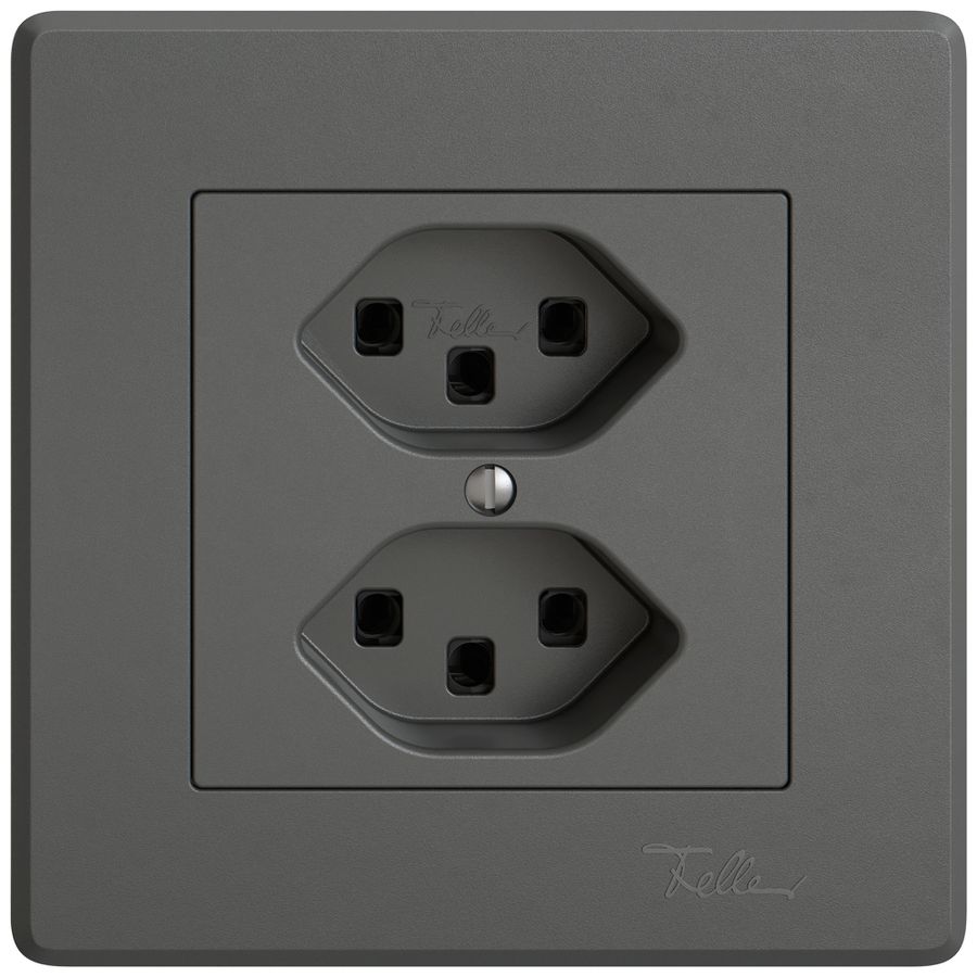 Prise ENC EDIZIO.liv SNAPFIX® 2×T23 grf