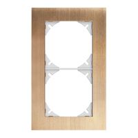 Abdeckrahmen EDIZIOdue prestige 2×1 messing champagne