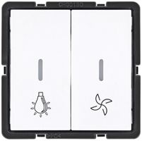 Druckschalter für Licht und Ventilation MOS beleuchtbar ws