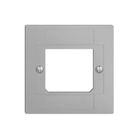 Frontplatte ITplus ADSL EDIZIOdue silver 3×RJ/1×T+T