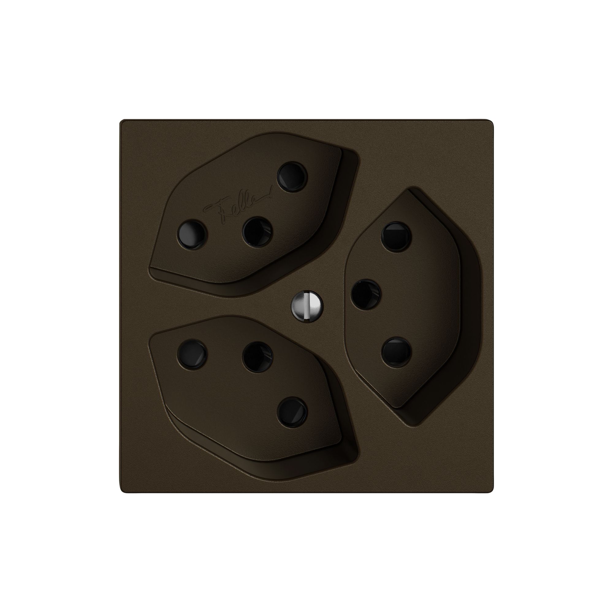 Steckdose EDIZIO.liv SNAPFIX® 3×T13 mit Shutter br