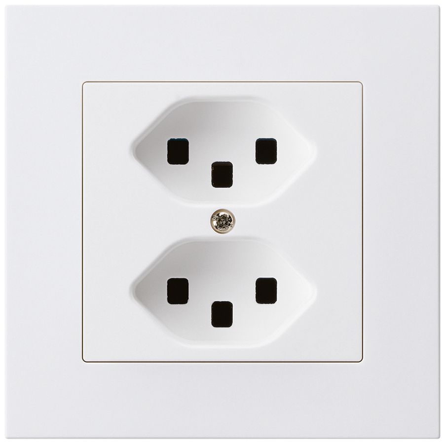 UP-Steckdose kallysto.pro 2×T23 weiss mit Steckklemmen