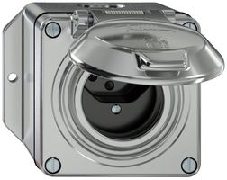 Presa AP ELEMENT SNAPFIX® 1×tipo 13 10A 250V con coperchio IP55 all