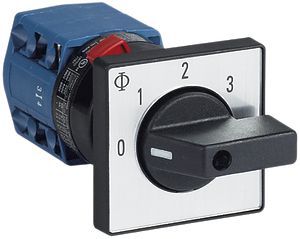 EB-Drehschalter K&N, 20A/400V 5/1L 400V, Griff sz, "0-1-2-3"