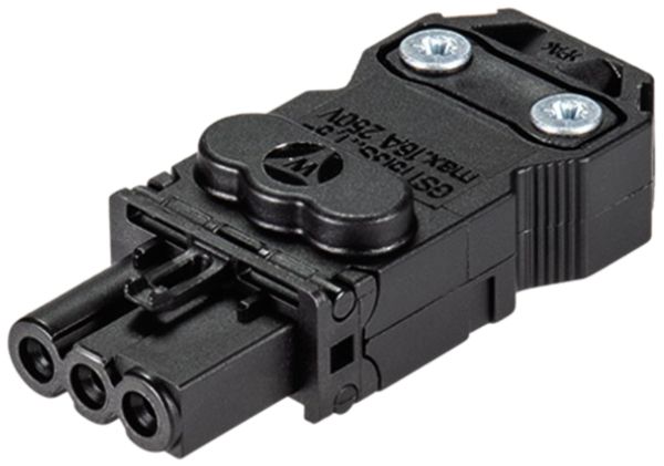 Presa Wieland GST15i3S, 3P, 250V/16A, 2.5mm², nero
