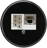 Einsatz zu UP-Dose basico 1×RJ45s+1×TT83 schwarz