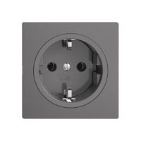 Steckdose Feller EDIZIOdue Schuko 16A 230V 60×60mm dunkelgrau