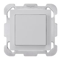 UP-Schalter kallysto 3/2L hellgrau mit Befestigungsplatte