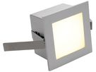 EB-LED-Leuchte SLV FRAME BASIC, 350mA 1W 90lm 3000K eckig IP20 silbergrau
