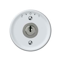 Schwenktaster origin mit Zylinder 1P 2>0<1 10A 230V 60×60mm weiss