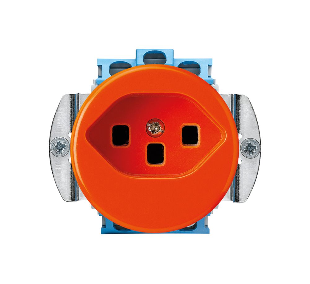Einsatz zu Steckdose basico Typ 23 orange Schraubklemmen