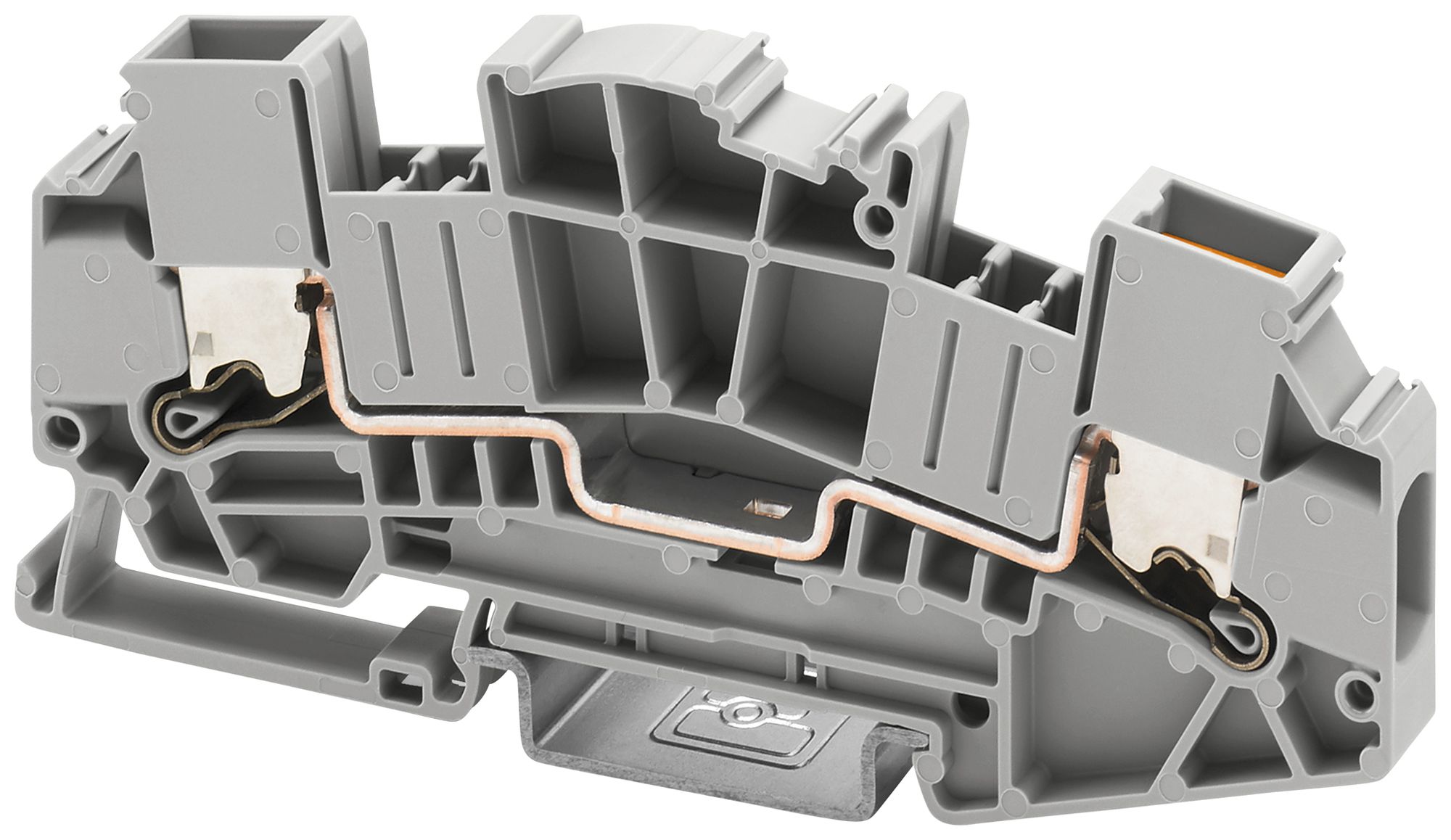 Borne de passage joignable PX XTVMED 6 10mm² 41A 800V 2×1 DIN35 gr