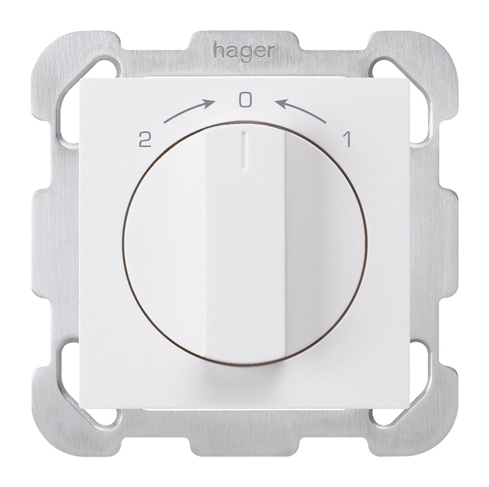 UP-Schwenktaster 1->0<-2 weiss kallysto mit Drehgriff