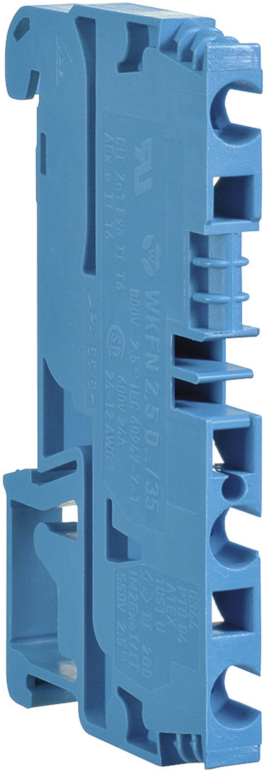 Borne de dérivation Hager 2.5mm², 3×N, 800V/24A, enfichable, ouvert sur le côté