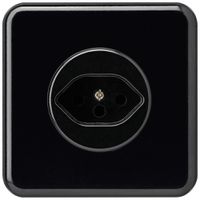 UP-Steckdose basico Typ 13 schwarz mit Kinderschutz