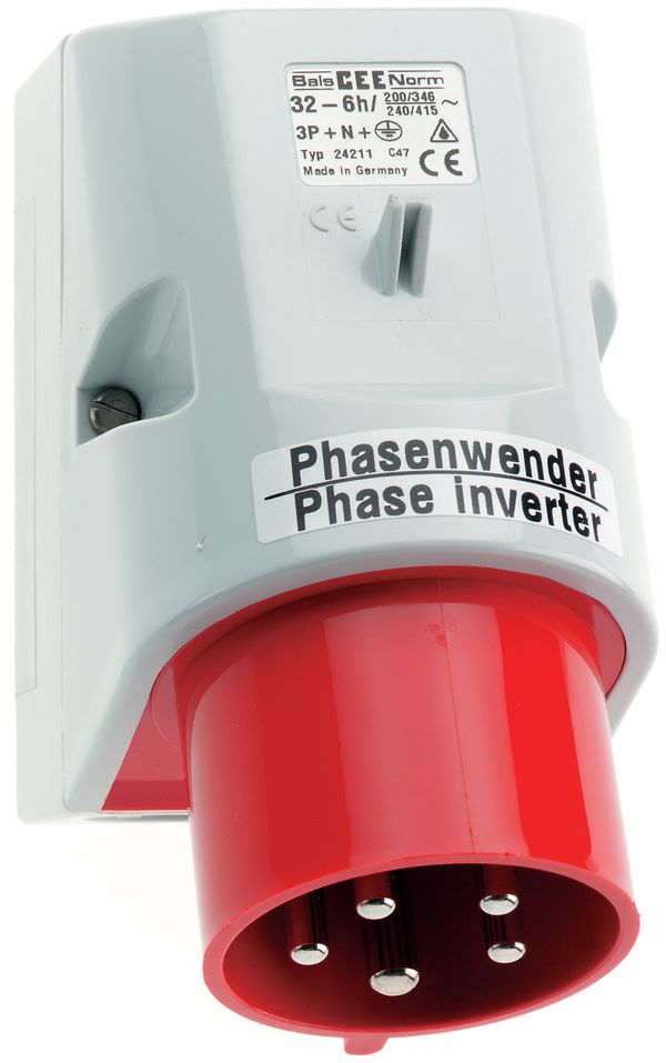 AP Gerätestecker CEE Bals 5P 16A 400V 6h rot IP44, Schkl.