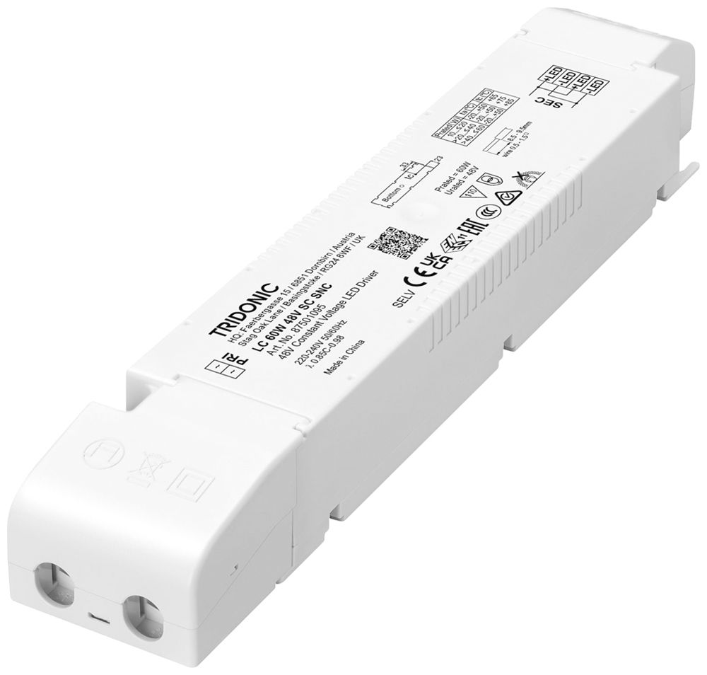 Alimentation LED Tridonic LC SNC 18…60W 48V 375…1250mA 225×43×30.2mm