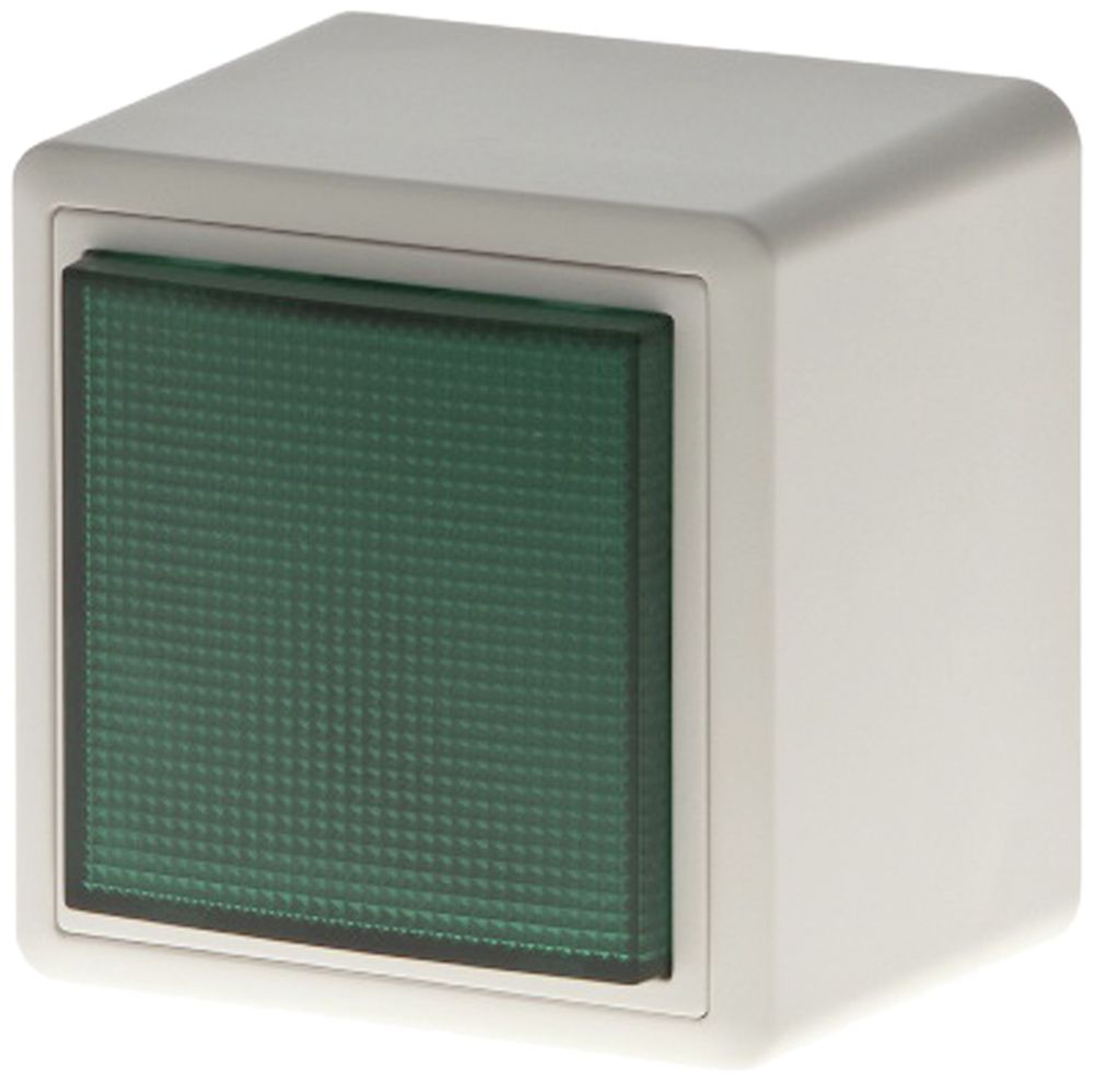 AP-Blitzleuchte EDIZIOdue grün 24VUC Hugentobler Typ 16 flach