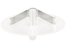 Rosace de plafond MH clips à ressort+entrée enfichable Ø98×9mm blanc