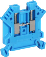 Morsetto di passaggio componibile WZ 0.5…2.5mm² 24A 1000V vite 2×1 DIN 35mm bl