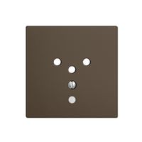 Frontplatte EDIZIOdue T12 coffee 60×60mm mit Linse für Steckdose