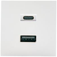 EB-USB-Ladesteckdose Shelly USB Charger 1×USB-A 1×USB-C 3000mA 5…12V weiss