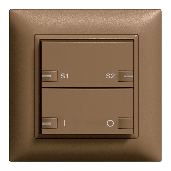 Poussoir ENC ZEP ON-OFF scène 1c/2t avec LED EDIZIOdue coffee