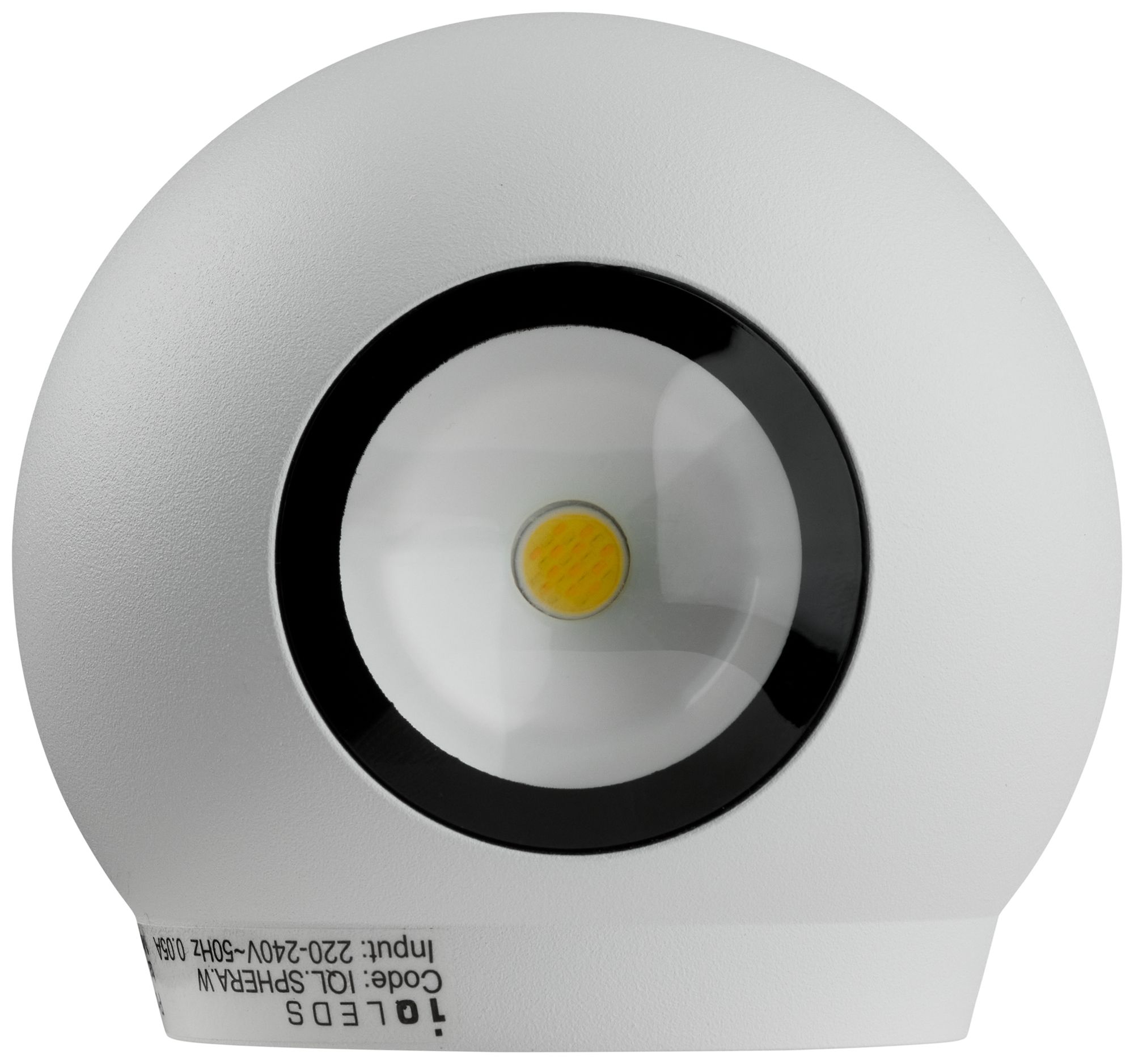 Applique LED Sir Heian SPHERA 6W 875lm 857 IP65 VAR dir./indir.Ø95mm blanc