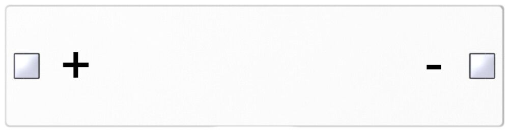 Touche SIDUS 4/8f pour senseur poussoir impression +/-, blanc brillant