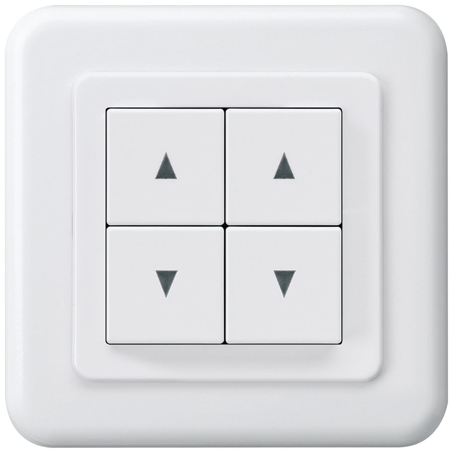 Kit frontale INC basico G p.interruttore p.tapparella c.apertura 58×58mm bianco