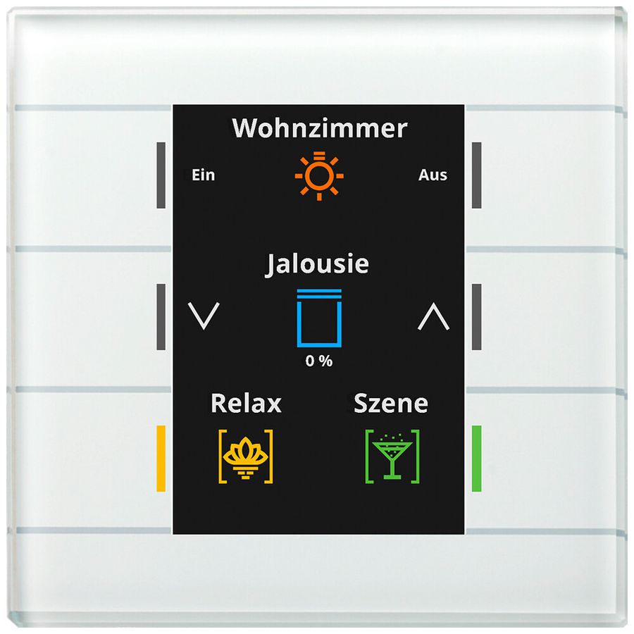 UP-Bediengerät KNX MDT BE-GT20W.02 6T/6B Display Glas weiss