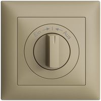 Kit frontale EDIZIOdue Ein->I<-Aus sand 88×88mm per pulsante girevole