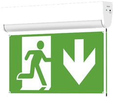 Lamp.d.segn.d'emergenza LED DOTLUX EXITflip 2.5W bat 3h as ap at parete/soffito