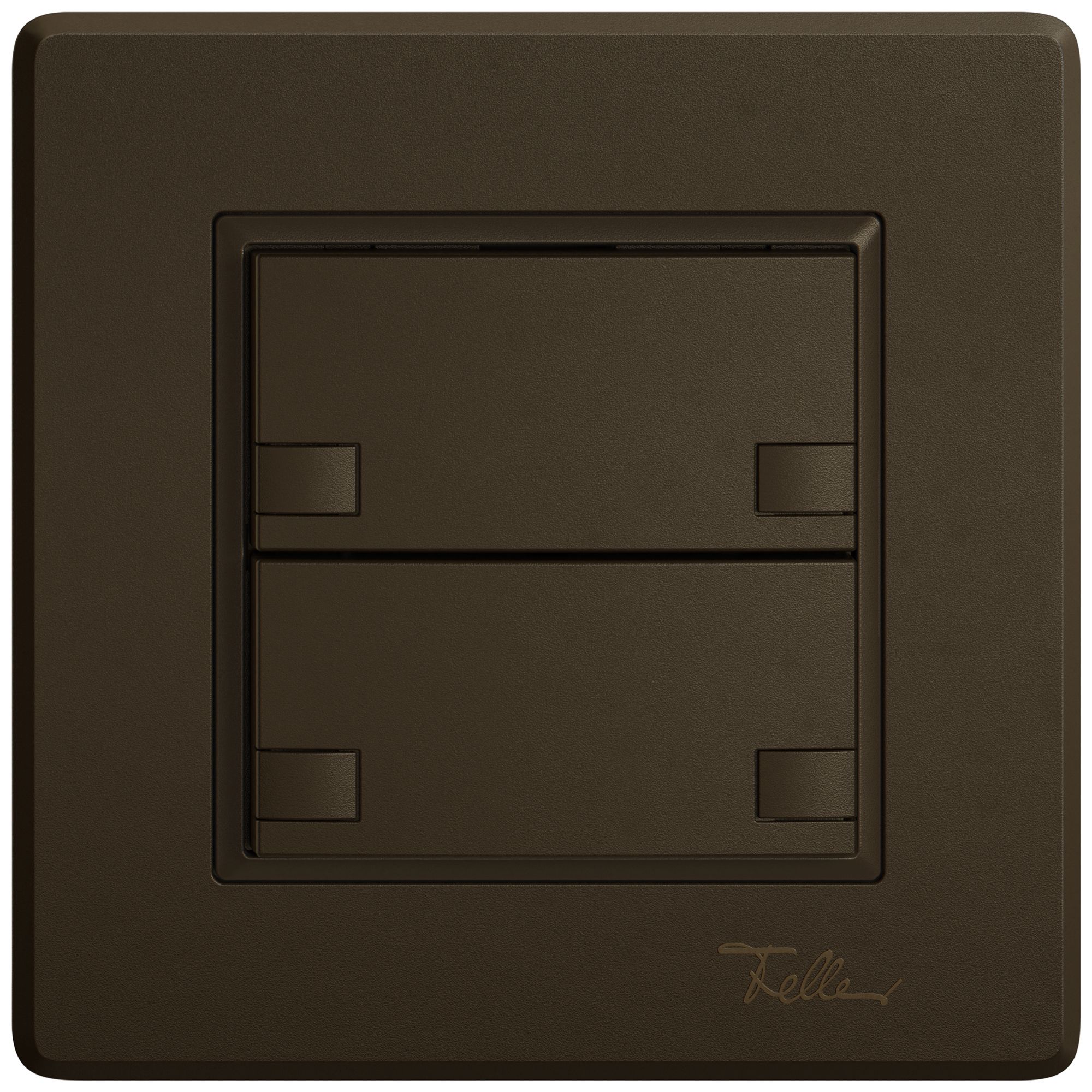 Poussoir KNX RGB ENC EDIZIO.liv SNAPFIX® capteur temp.s.LED 2× comm.2T br