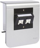 Geräteträger Hager für SL20055 Dekor Aluminium, 2×Kat.5e