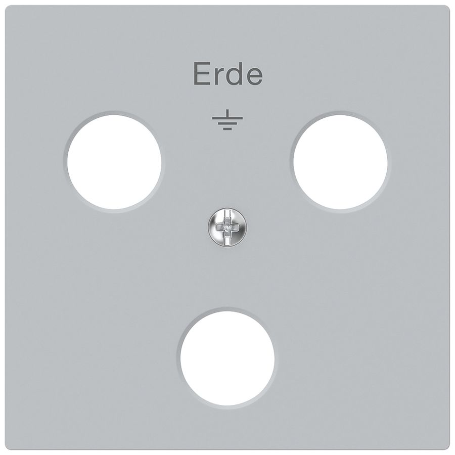 Frontplatte Hager kallysto zu Woertz-Erdsteckdose mit 3 Verbinder hellgrau